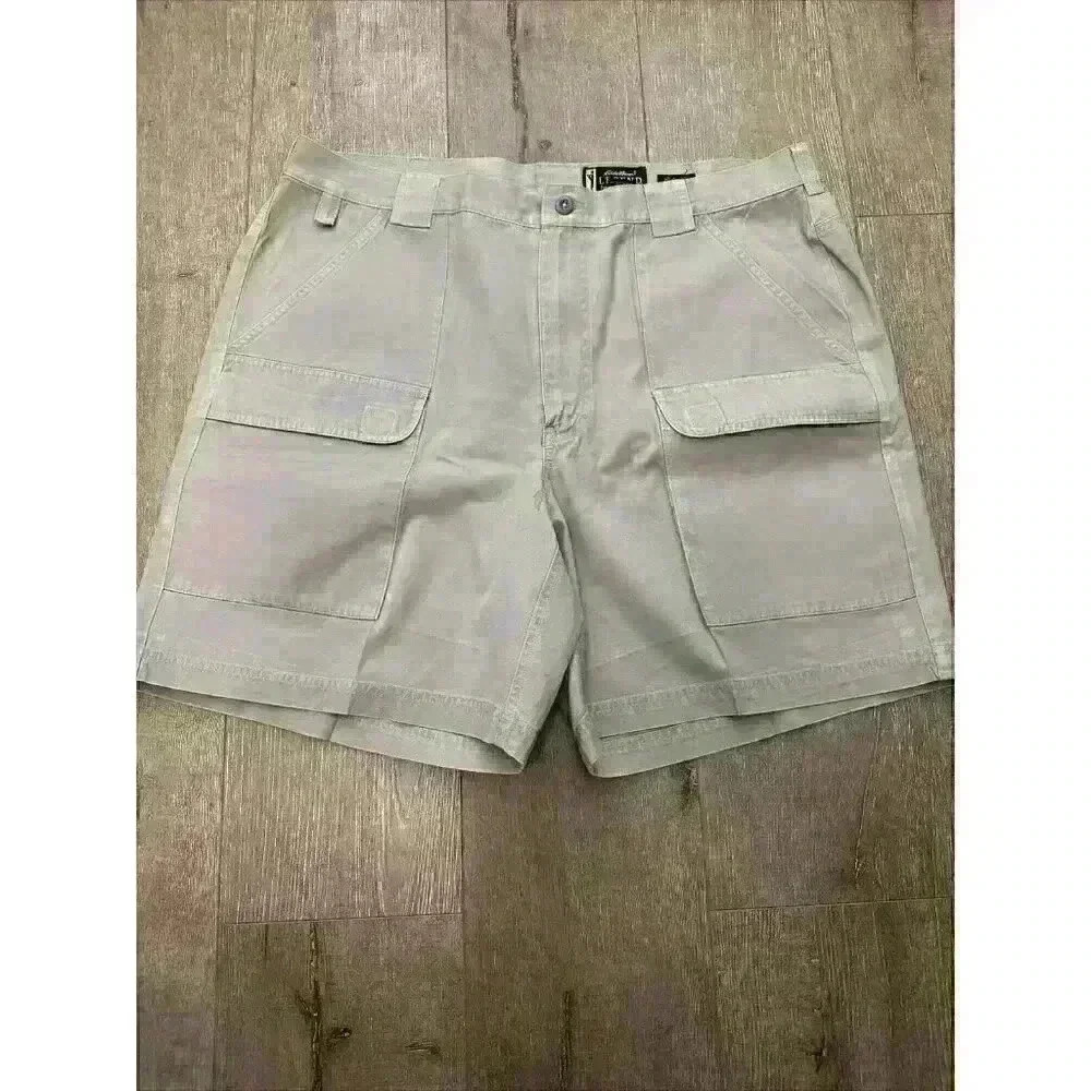 Eddie Bauer‎ Shorts Mens 40 Khaki Tan Field Short Legend Cargo Pockets Cotton